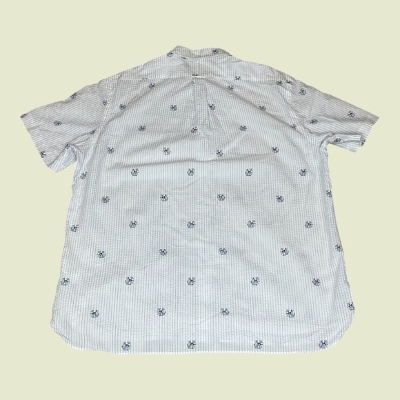 Ralph Lauren Mens XL Classic Fit Seersucker Stripe Embroidered Dog Sailing Shirt - Picture 2 of 9